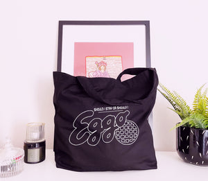 Should I Stay or Should I Eggo - Large Canvas Tote Bag
