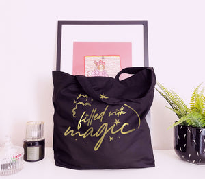 Filled With Magic - Large Canvas Tote Bag