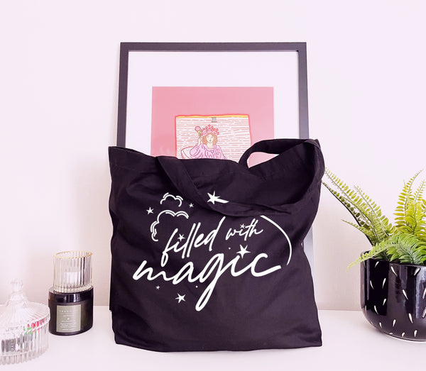 Filled With Magic - Large Canvas Tote Bag
