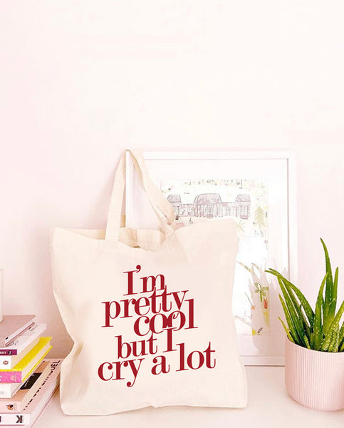 I'm Pretty Cool - Large Canvas Tote Bag