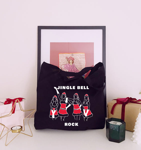Jingle Bell Rock - Large Canvas Tote Bag
