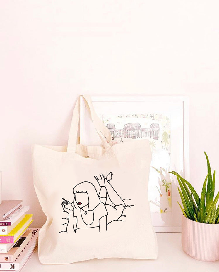 Pulp Fiction - Large Canvas Tote Bag