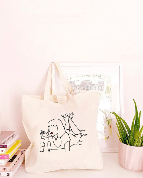 Pulp Fiction - Large Canvas Tote Bag
