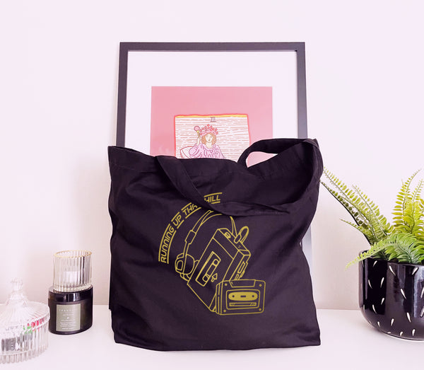 Running Up That Hill - Large Canvas Tote Bag