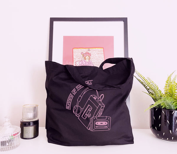 Running Up That Hill - Large Canvas Tote Bag