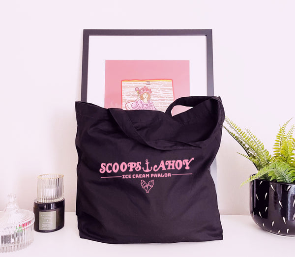 Scoops Ahoy - Ice Cream - Large Canvas Tote Bag