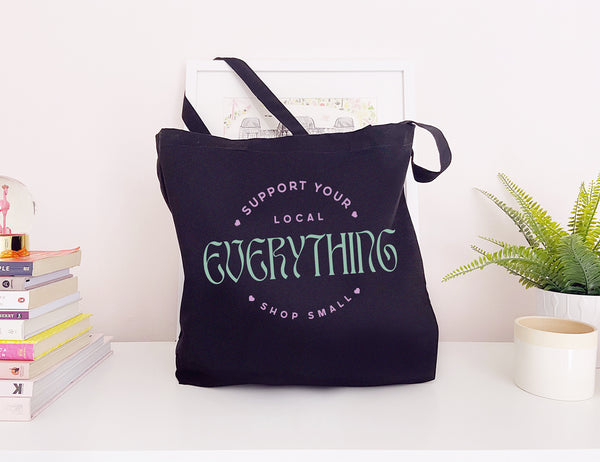 Support Your Local Everything - Large Canvas Tote Bag