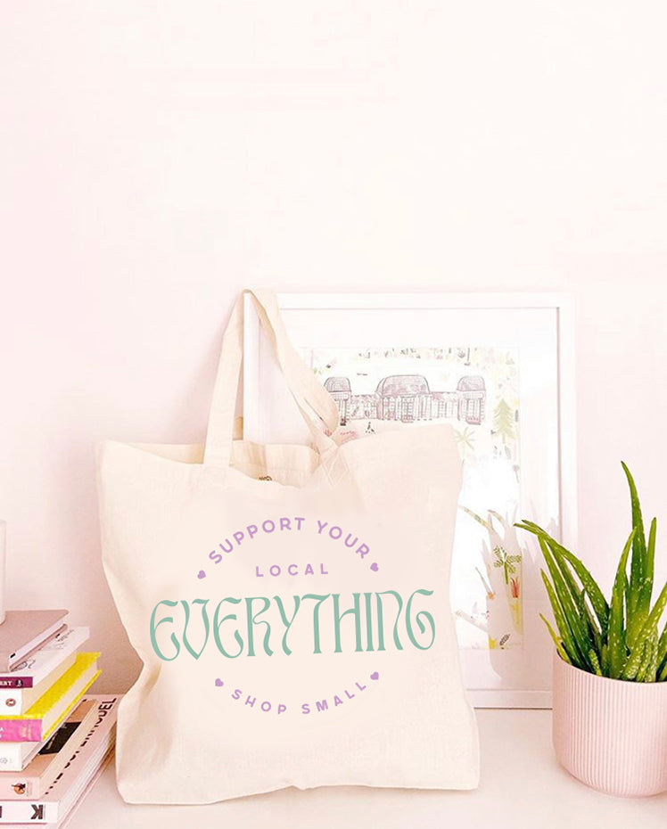 Support Your Local Everything - Large Canvas Tote Bag